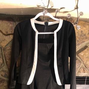 Formal dress black and white